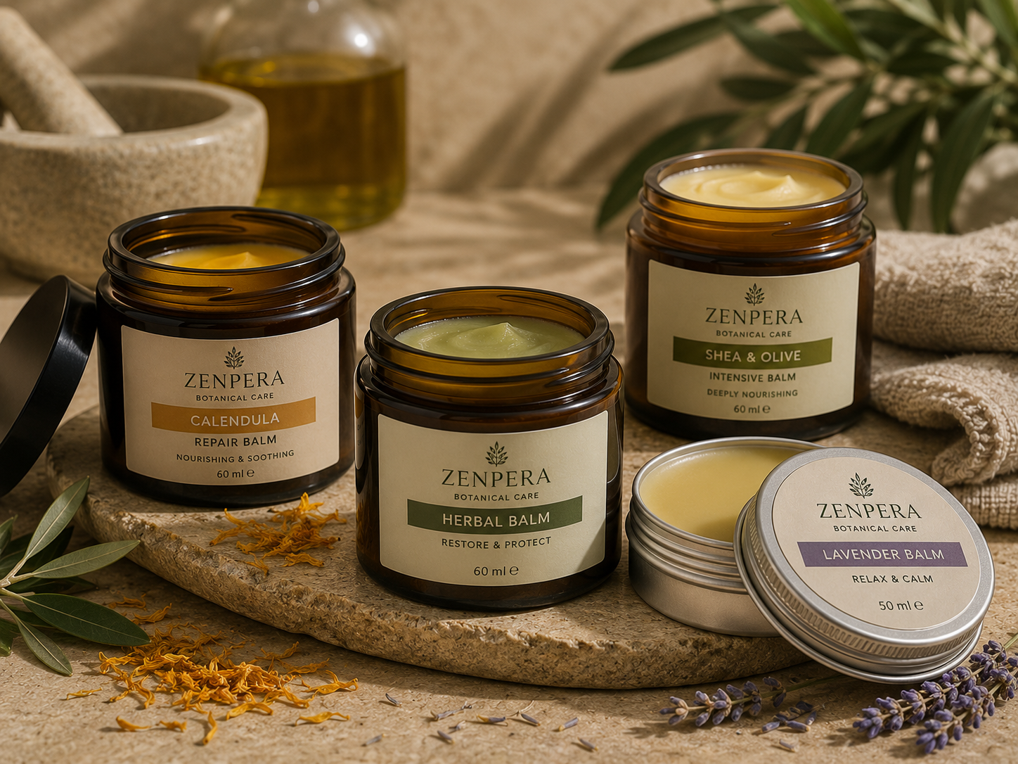Zenpera natural botanical balms and ointments
