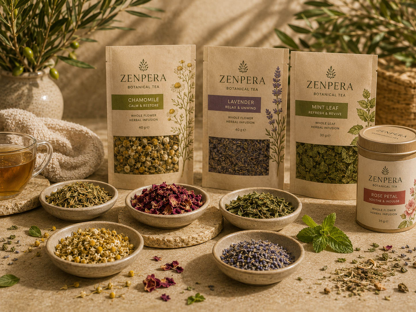 Zenpera herbal wellness and whole-leaf infusions